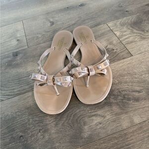 Valentino Nude Studded Women's Sandals